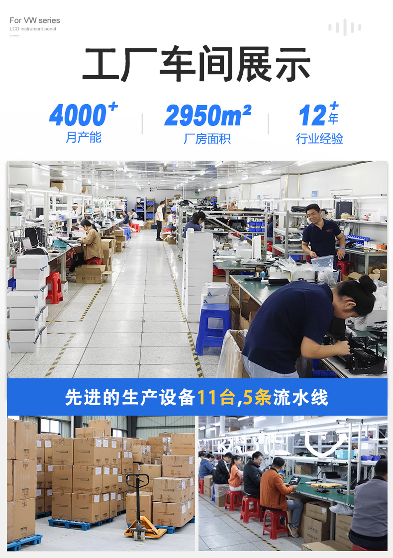 Suitable for Volkswagen Jetta 12.3inch Dashboard, 11-14 Model Car Modification and Upgrade to Car Lcd Dashboard