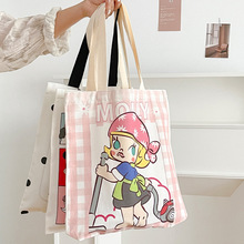 新款帆布包女卡通可爱手拎包精致高颜值可爱大容量休闲便携单肩包