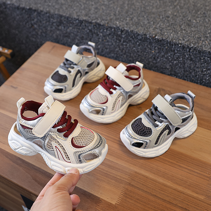 Nubi Tom zapatos para niños 2025 verano niñas Baotou sandalias deportes niños transpirables zapatos de red bebé suela blanda