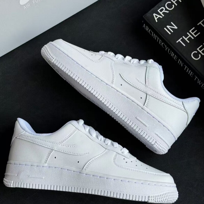Putian Air Force One AF1 Pure White Sneakers, Genuine Leather Rubber Height-Increasing Casual Shoes, 2026 Summer Cross-Border Hot Item