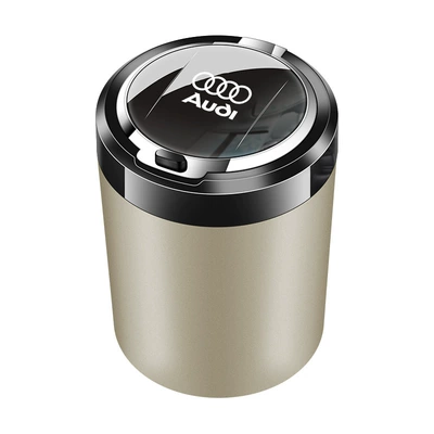 car, multiple car logo options, one-touch, Car ashtray - off-white-one-touch-open-lid-ashtray-remarks-for-other-car-logos