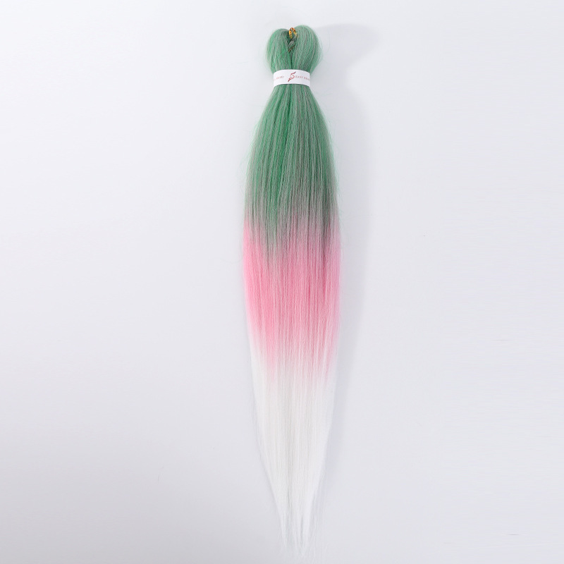 Trenzas grandes Ez, paquete de dos, flequillo exótico y moderno, cabello rizado de estilo exótico, peluca con flequillo completo