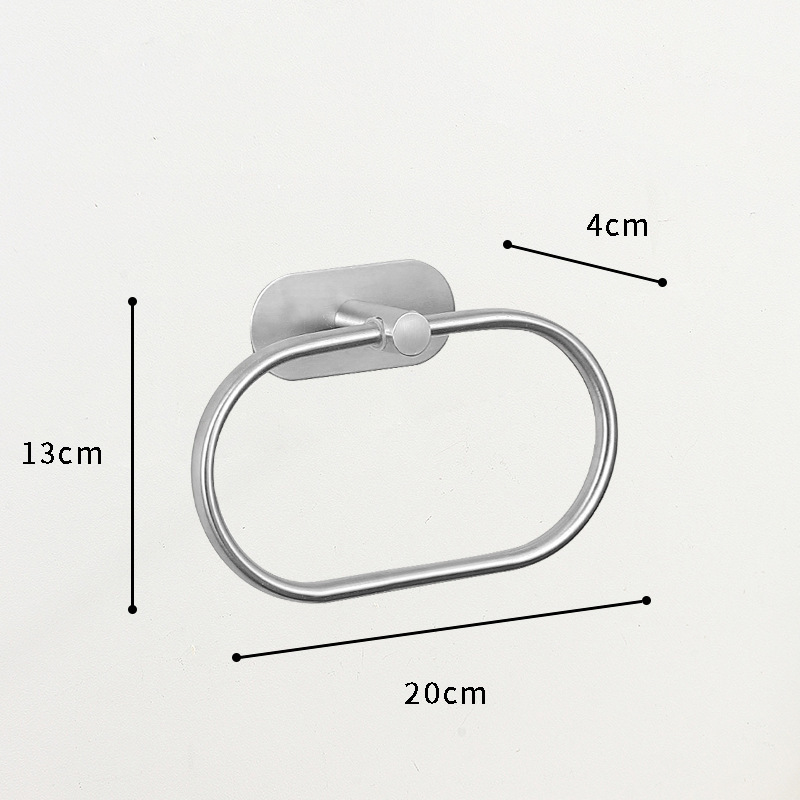 Juego de baño exclusivo transfronterizo Juego de acero inoxidable 304 sin punzonado Gancho de barra de toalla Anillo de toalla Kit de baño