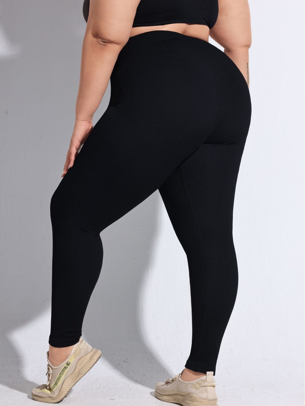 Pantalones de yoga de talla grande para mujer más grasa y polainas deportivas para correr, ejercicios de obesidad, pantalones sin costuras de cintura alta