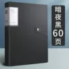 60 pages [front and back 120 pages] - buckle information book [Dark Night Black]