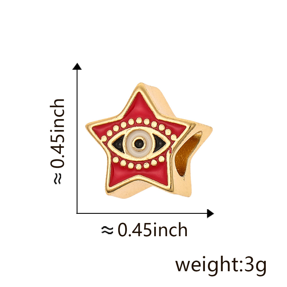 1 Piece Copper Devil's Eye DIY Jewelry Accessories Pendant display picture 1