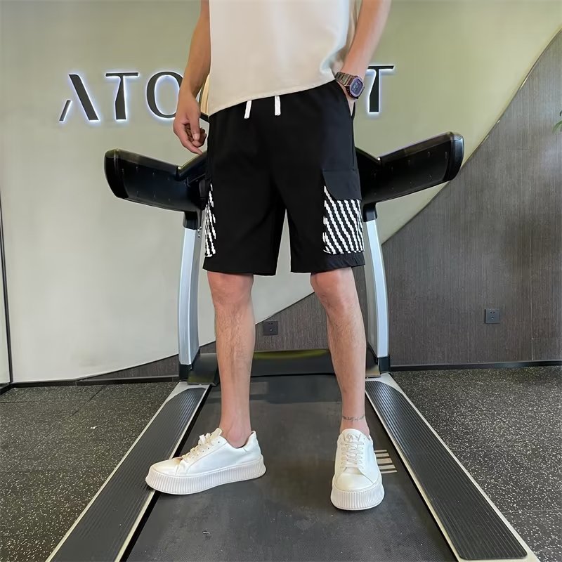 Premium overalls men's fashion brand ruffian sports pants 2023 summer thin version - printable Tiktok face sheet_voghion.com