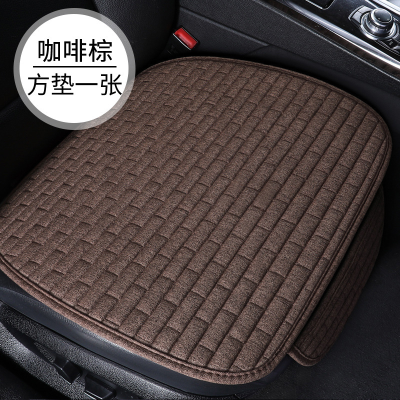 Cojín del asiento de coche conjunto de tres piezas de un solo coche base de respaldo coche conjunto completo cojín del asiento de lino cuatro estaciones cojín al por mayor image 15