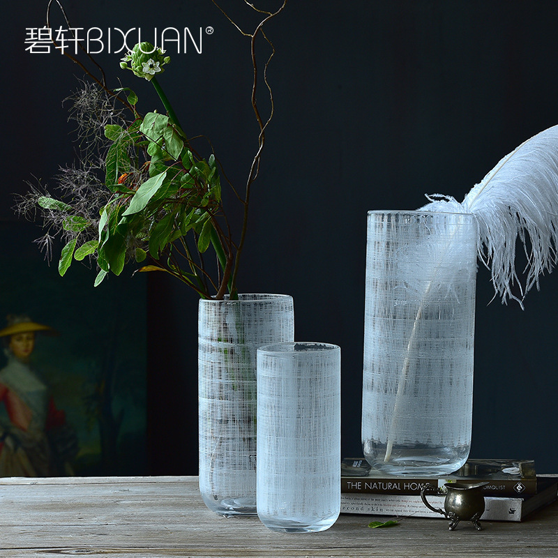 transparent creative glass decorations for living room for home use