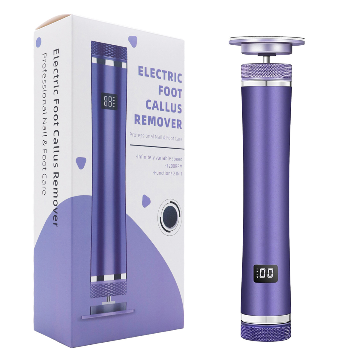 Dispositivo eléctrico de pulido de pies para eliminar callos, piel muerta, artefacto de pie, cabezal de pulido de vidrio de aleación