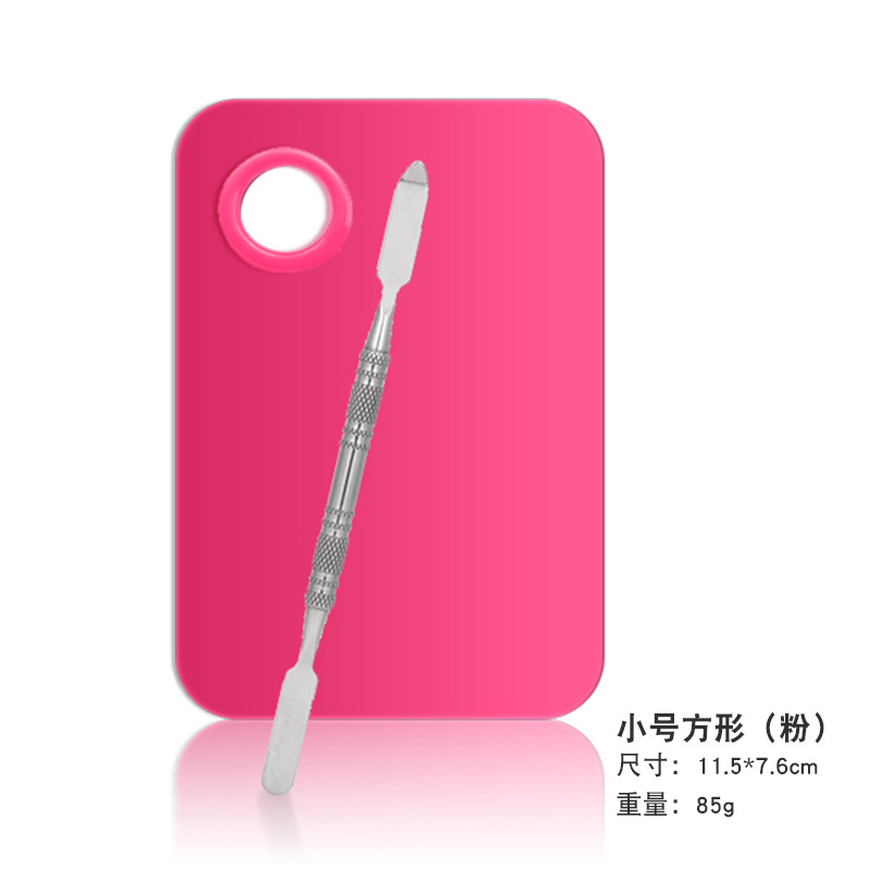 Mini maquillaje de Acero Inoxidable base de uñas de arte paleta al por mayor anillo de tamaño pequeño anillo de maquillaje paleta traje