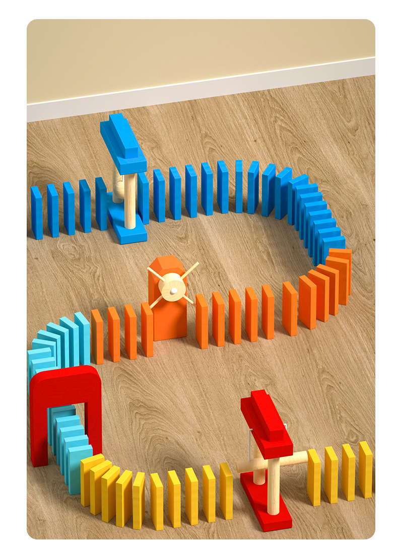 Large Wooden Building Blocks And Domino Set For Kids Educational_voghion.com