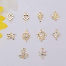 ��ɫ14k������h����΢��ʯ�����Y�ʹڷ��Β쉋diy�ֹ�������