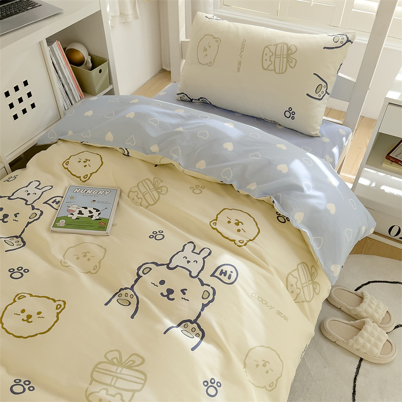 Dormitorio de estudiantes universitarios tres piezas de cama de algodón puro sábanas individuales de algodón cuatro piezas de cama de seis colchones 2025 nuevo