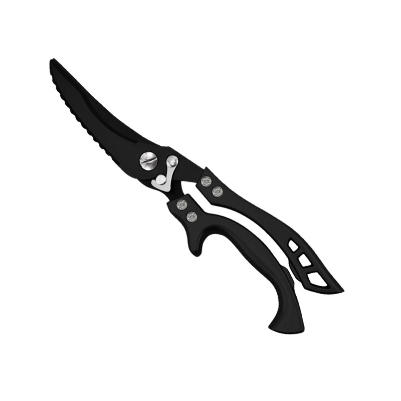 Tijeras de hueso de pollo afiladas fuertes Tijeras de hueso de pescado de acero inoxidable para romper huesos Tijeras de cocina con mango de aluminio Tijeras multifuncionales para el hogar