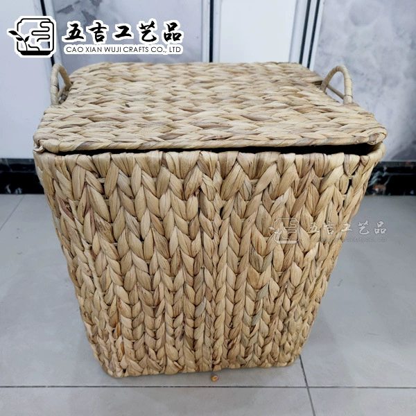 Straw woven storage system, storage basket