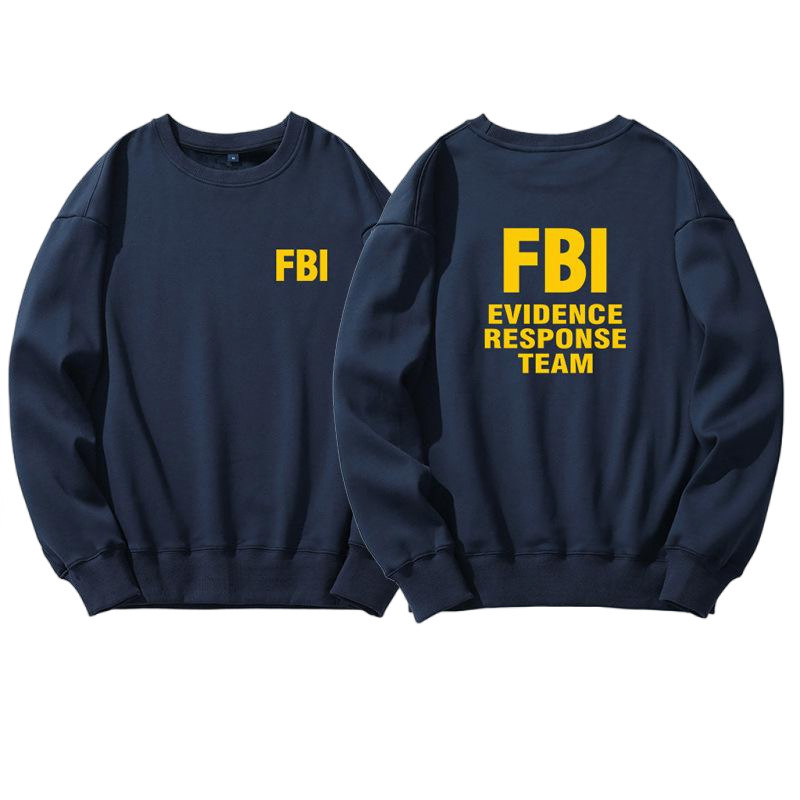 Fbi Fbi Agent Round Neck Sweatshirt Men's Cotton Casual Long-Sleeved American Team Police Fan Clothes