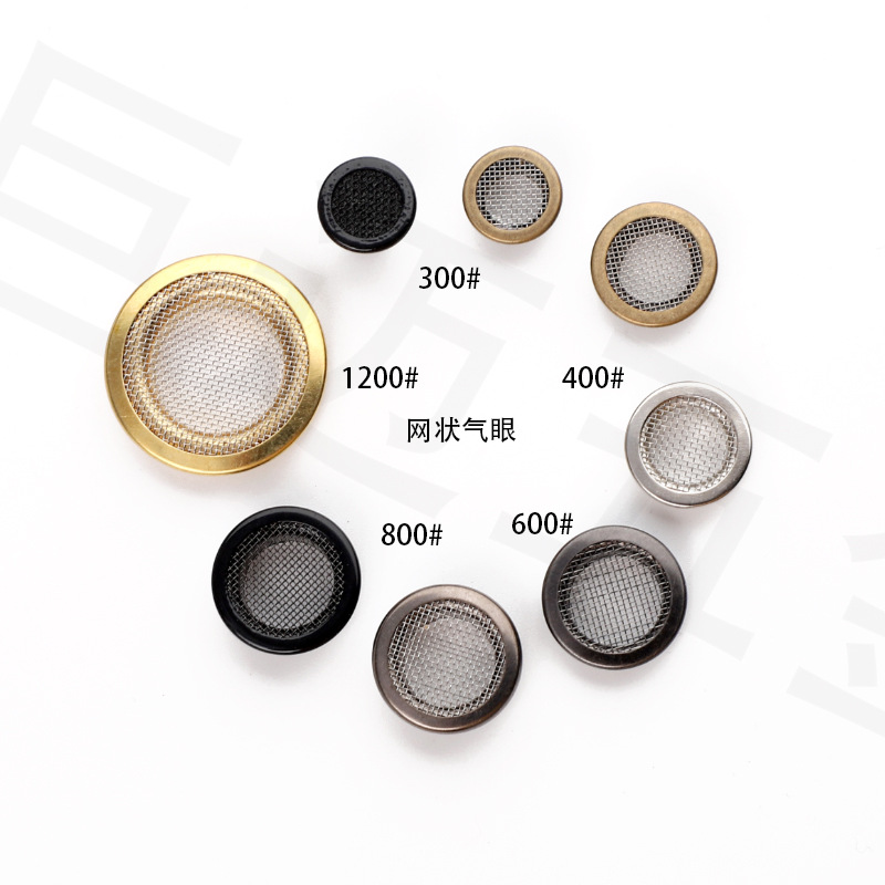 Ojales de cobre metálico con malla redonda, respiraderos