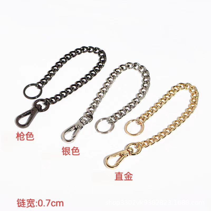 卸売 DIY6 ミリメートルバッグペンダントチェーンアクセサリーペンダント金属バックル二層サークル人形おもちゃチェーン毛玉チェーン|undefined
