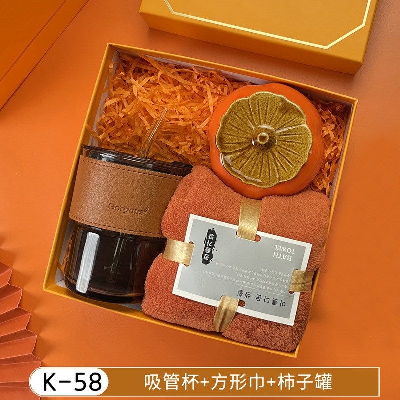 実用的な小さな記念品、オープニングギフト、女性従業員への会社ギフト、顧客カップ、クリエイティブなタオルギフトボックスセット|undefined