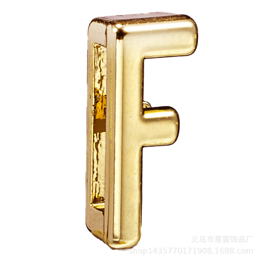 2*10mm長方形の穴の金色のアルファベットのビーズのネットの身の回りの腕時計のブレスレットのdiyの名前のばらの部品