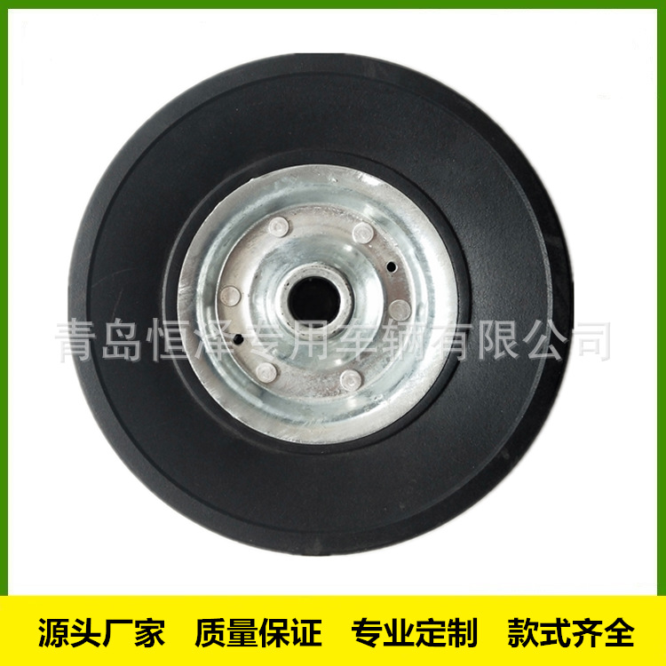 10寸镀锌轮胎 千斤顶轮子 拖车车轮 10寸实心胎 镀锌铆合轮辐