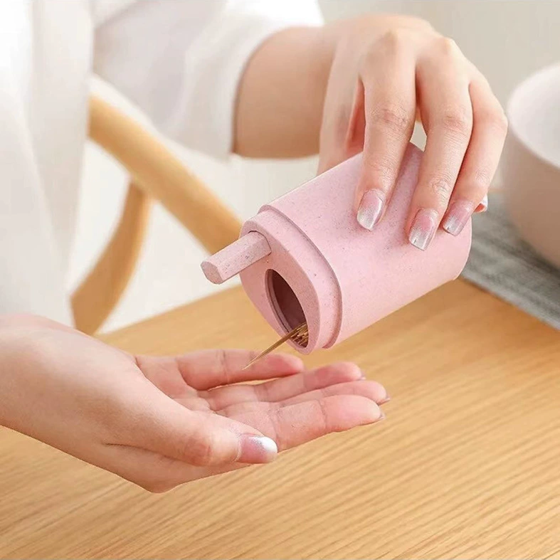 Прозрачный держатель для зубочисток, креативный европейский стиль, простая гостиная, ресторан, домашняя коробка для зубочисток, банка, пшеничная солома, ручной пресс