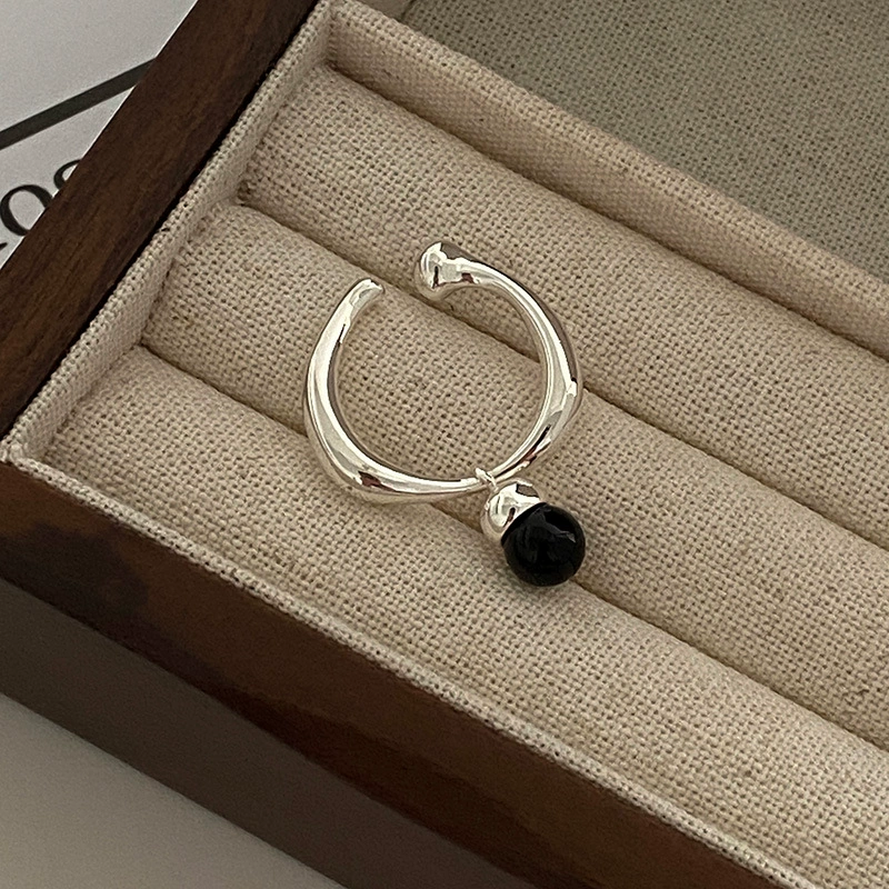 Агат pendant, маленький дизайн подвижное кольцо, образец серебро 925, корейский стиль, стиль лёгкой роскоши