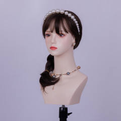 新しい肩のかつらの女性の頭のモデルのショーウインドーのアクセサリーは道具のモデルの顔のcosのアニメの顔の女性のシミュレーション人の白を展示します。