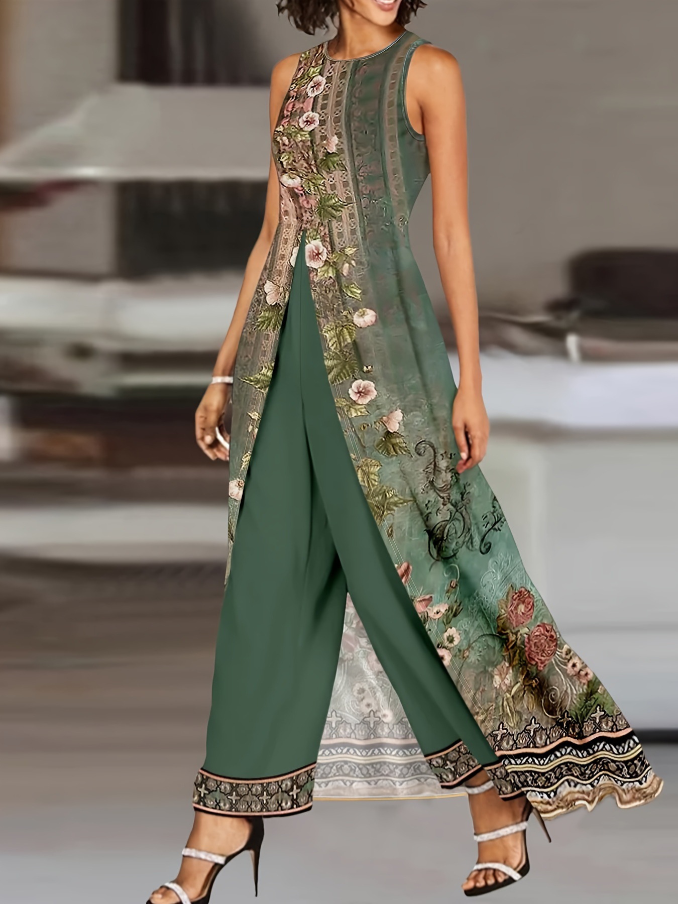 Green Round Neck Top 2