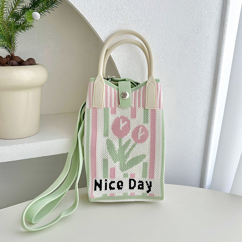 Tulipanes rosados y verdes