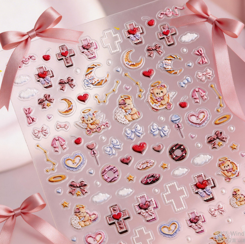 Ins Style Waterproof Nail Art Stickers High-Value Retro Literary Handbook Stickers DIY Stickers iPad Mobile Phone Water Cup Bright Oil