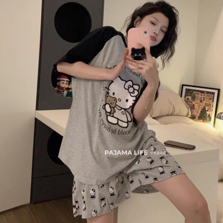 더블 짧은 검은 회색 KT