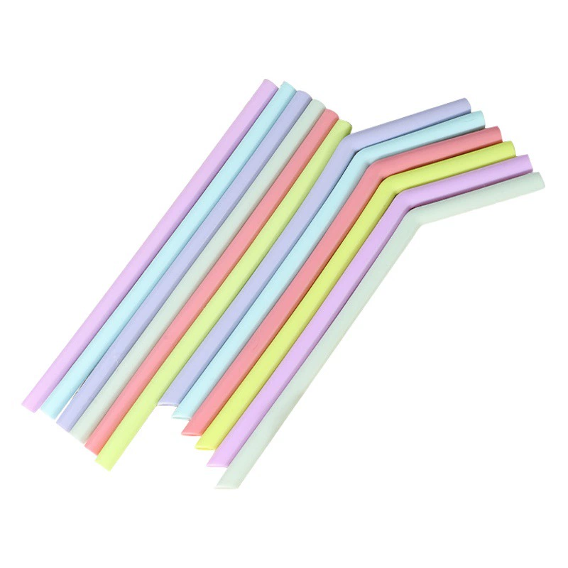 Оптовая продажа с фабрики, красочные силиконовые соломинки, детские соломинки для молочного чая с защитой от царапин и ожогов, 40 унций, аксессуары для автомобильных чашек, большие соломинки