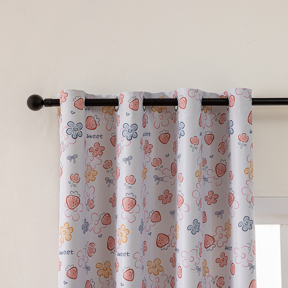 Transfronterizo Amazon TEMU explosión de comercio exterior impresión de fresa anillo de hierro cortina de sombra fábrica venta directa al por mayor personalizada