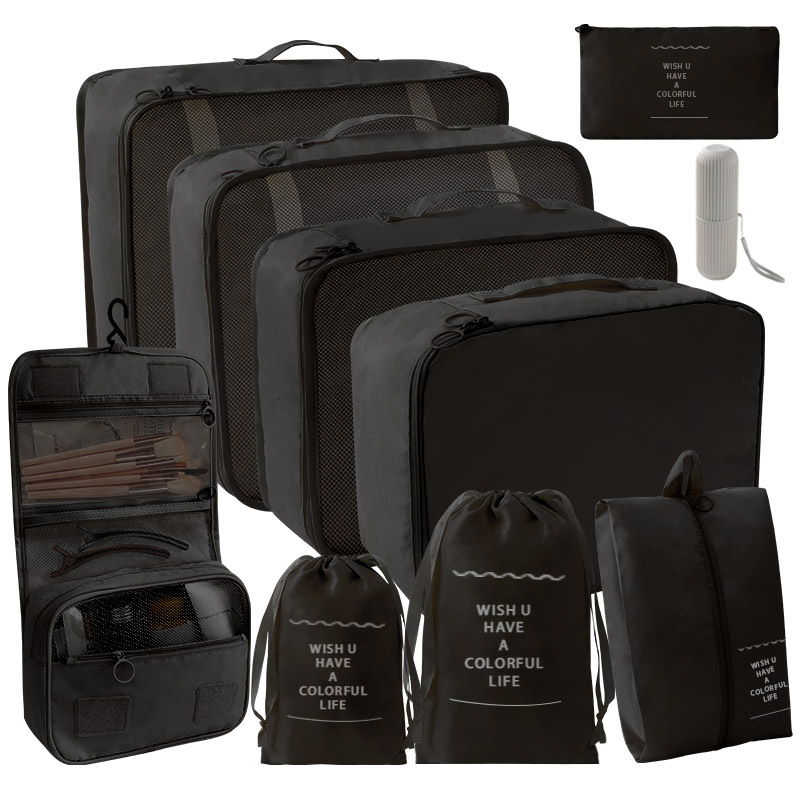 블랙 훅 백 10 장 세트 [7 장 세트 + 소묶음 포켓 + 훅 백 + 워시 컵]]