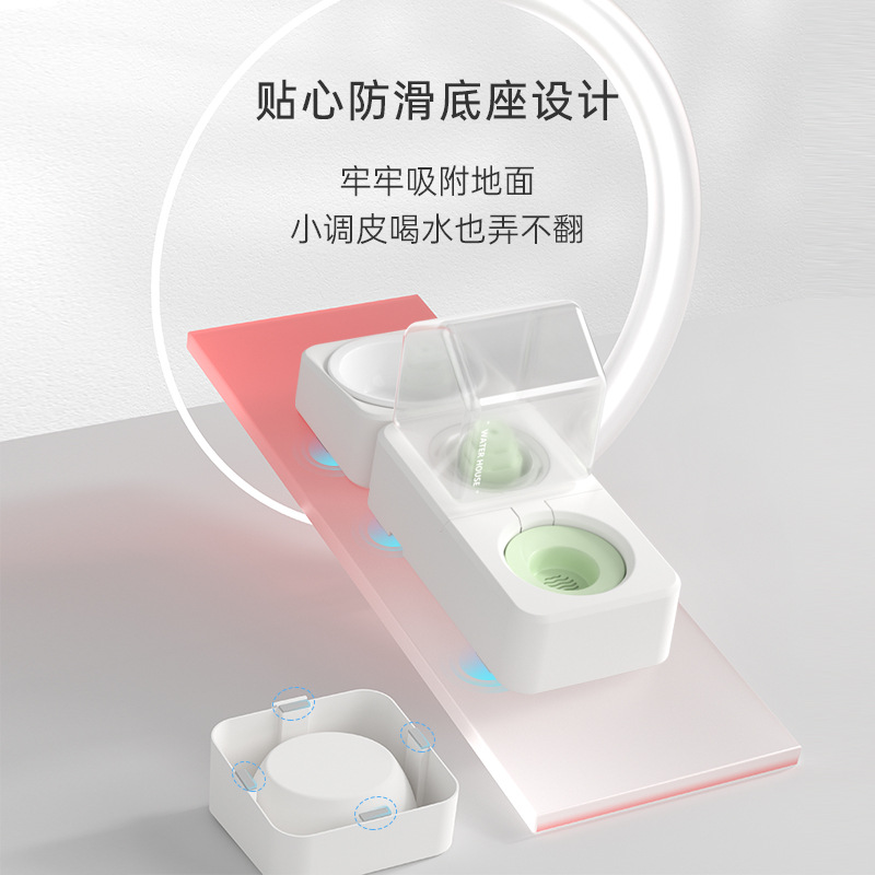 Agua Sala de tres cuencos perro tazón de cerámica alimentador de mascotas fuente de consumo mediano y pequeño perro gato perro cuenca suministros para mascotas