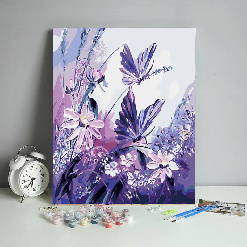 Butterfly Floral Oil Painting