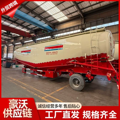Cross-Border 50-Cubic Ash Tank Truck, Bulk Cement Tank Truck, Fly Ash Transport Tank Truck, Dry Mixed Mortar Tank Truck Trailer