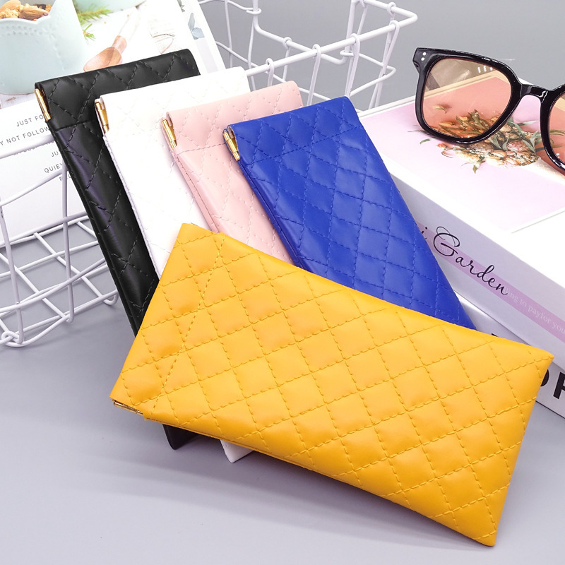 Leather glasses bag sunglasses storage bag portable waterproof automatic closing glasses bag in stock wholesale
