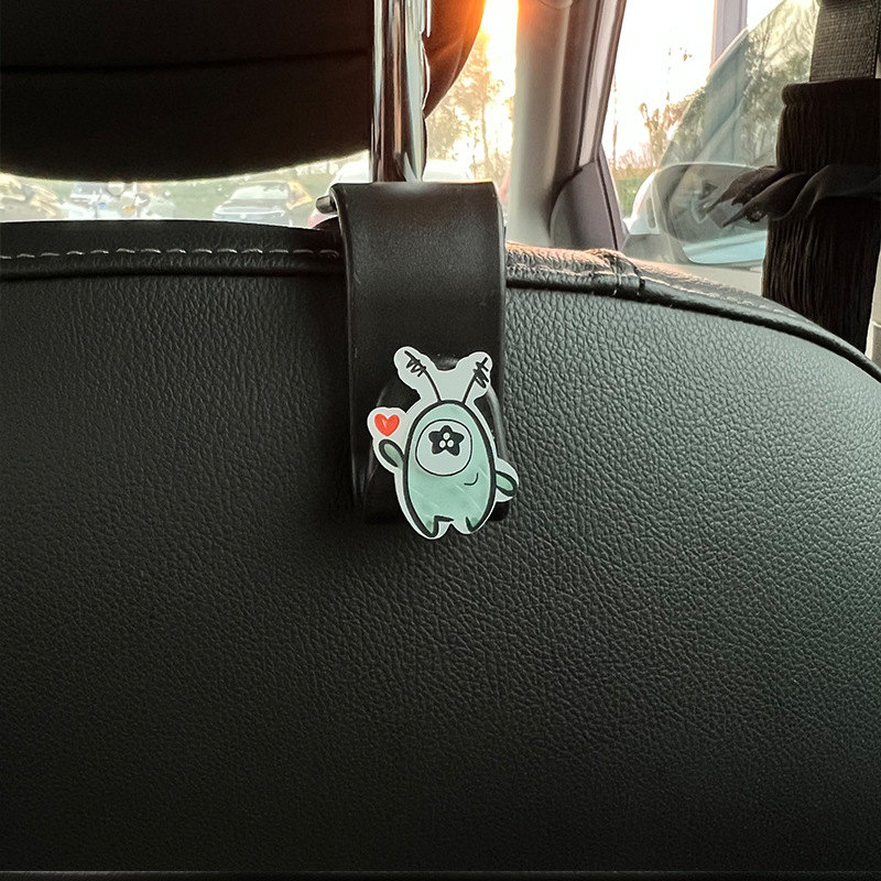 Gancho de coche, gancho trasero del asiento trasero, suministros de coche, soporte de carga, lindo Bob Esponja, dibujos animados
