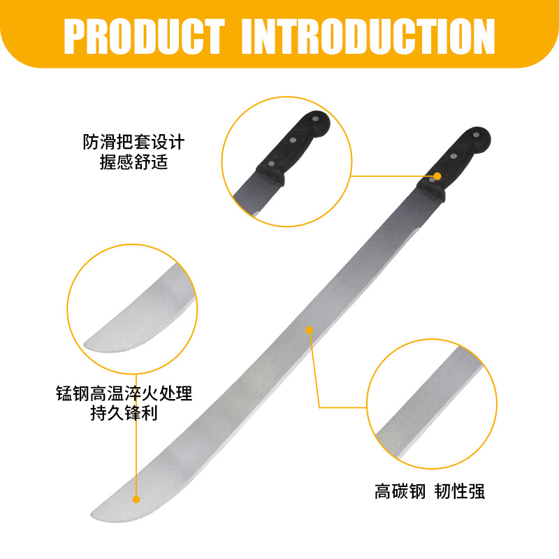 Suministre cuchillos de caña de azúcar de 18 pulgadas y 20 pulgadas de herramientas agrícolas al por mayor de África Oriental y Sudáfrica con varios mangos