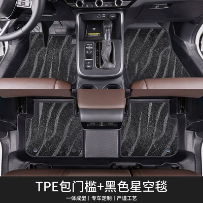 Modelə uyğun ayaqaltı | Bmw Series Special Environmentally Friendly - i322-26-models-double-layered-floor-mats-door-sill-cover-black-water-ripple-starry-sky-blanket