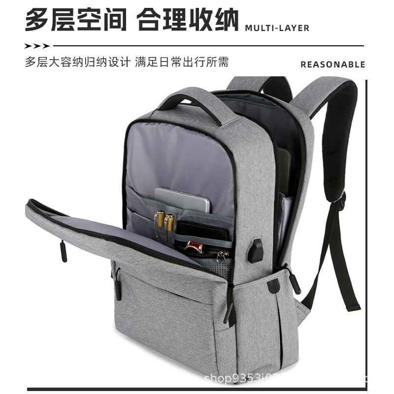 Mochila de computadora multifuncional a prueba de agua de gran capacidad para estudiantes procesamiento de viajes de negocios