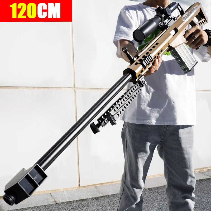 oversized throwing shell barret soft bullet gun toy sniper rifle awm simulation step grab children boy 98k gun eating chicken