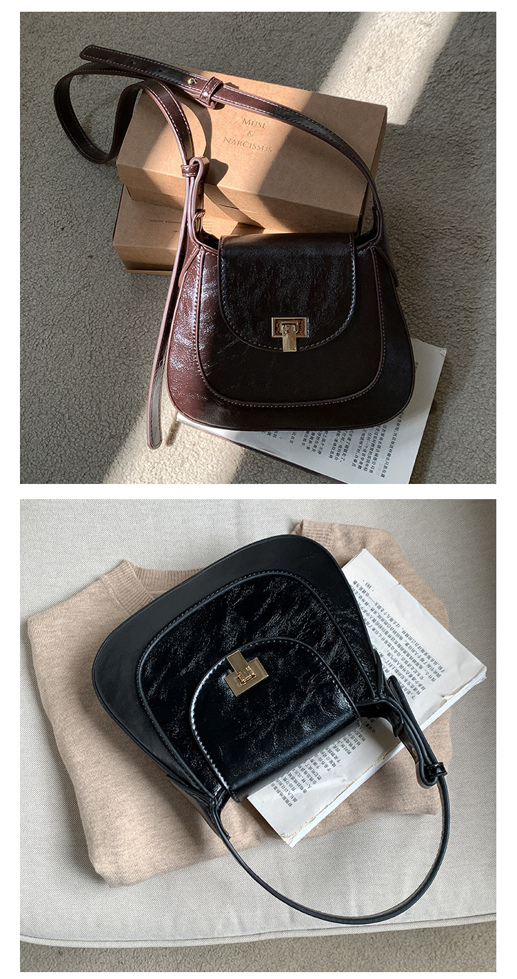 Version coréenne de la coque portable Meilad pour filles, housse à rabat avec boucle de niche, sac à bandoulière léger, sac à bandoulière en PU_voghion.com