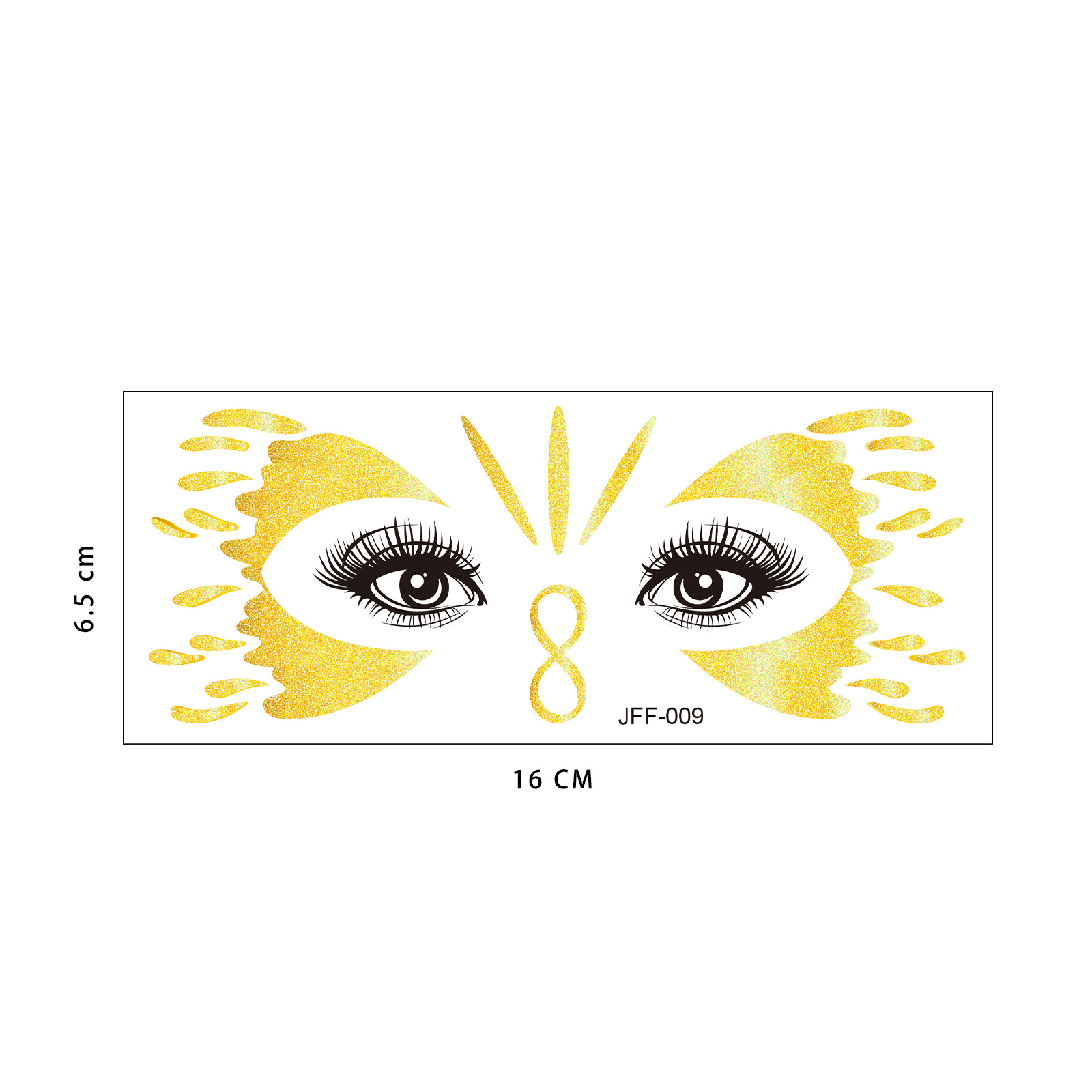Tatuaje Temporal Facial de Pecas de Papel de Transferencia de Agua, Impermeable, para Fiesta y Eventos