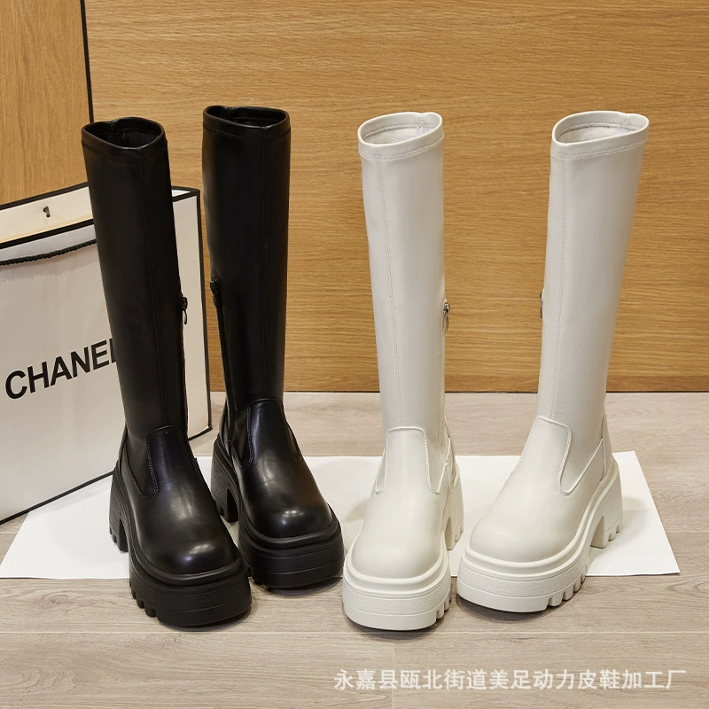 Сапоги женские рыцарские сапоги 2024 новые эластичные тощие сапоги