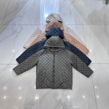 25秋冬意奢M纯原 双面穿菱格绗缝连帽宽松廓形真丝骆驼绒棉服外套