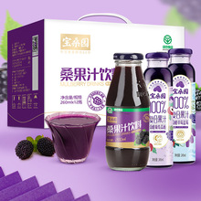 广东农科院宝桑园桑果汁245ml瓶装0蔗糖桑葚汁NFC桑椹饮料批发